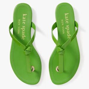 Kate Spade Green Knot Green Patent Leather Sandals NWT